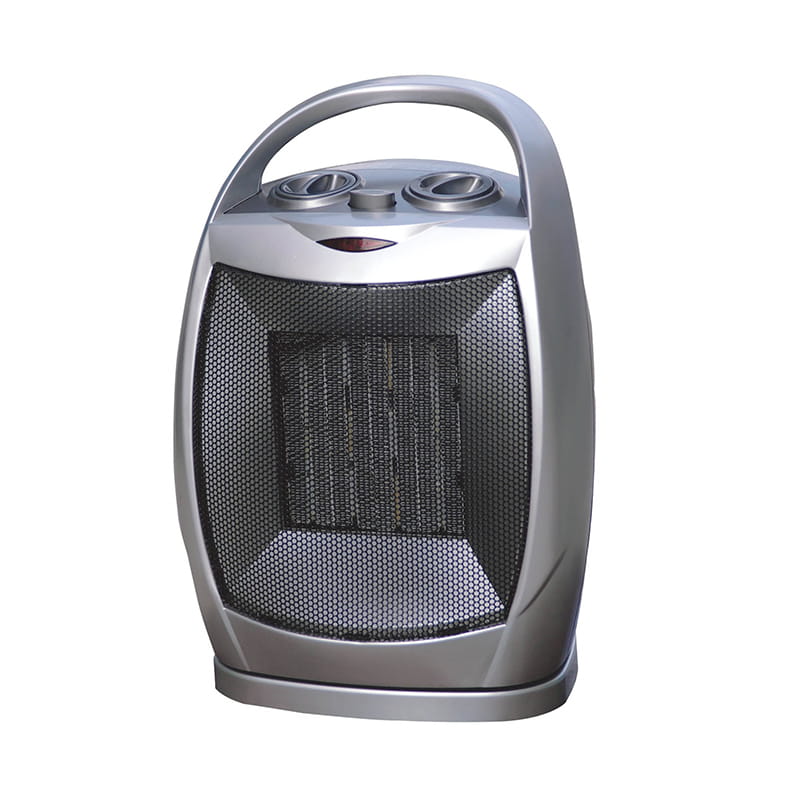 Zilveren PTC keramische elektrische ventilatorverwarming met handvat